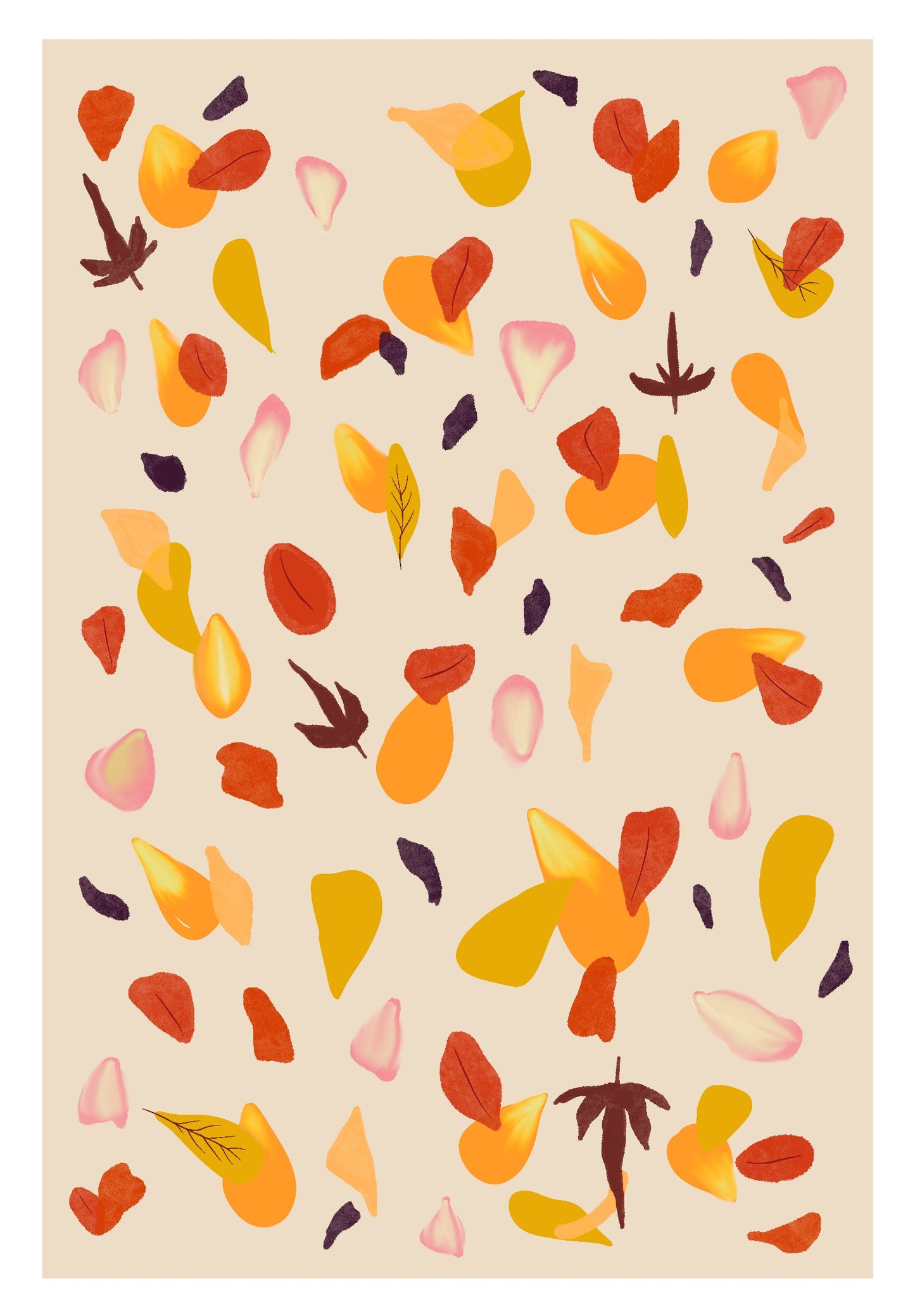 Automne, feuilles d'érable et orange