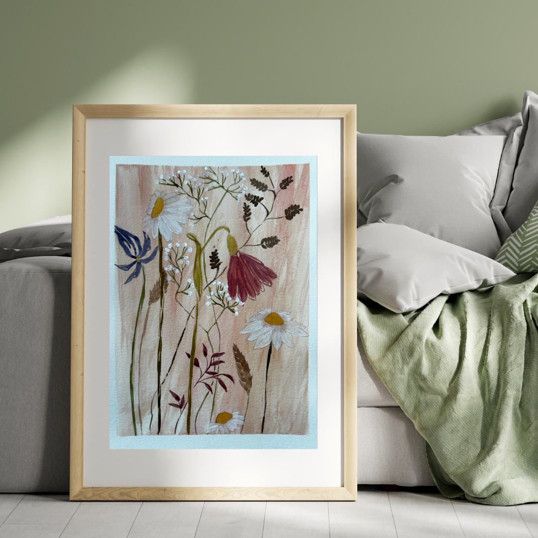 Aquarelle - Graminées des champs