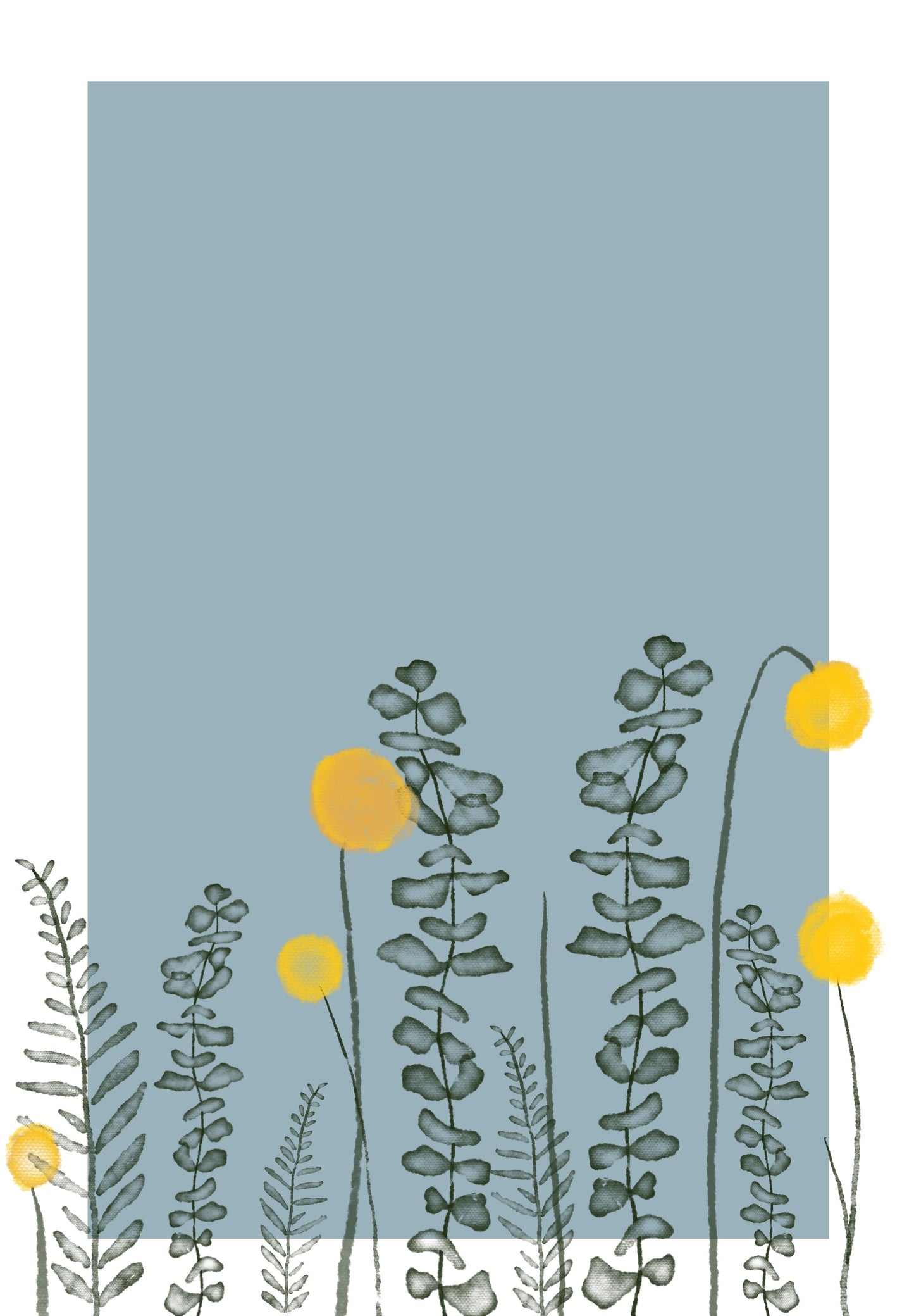 Illustration_numerique_A4_Craspedies_et_eucalyptus