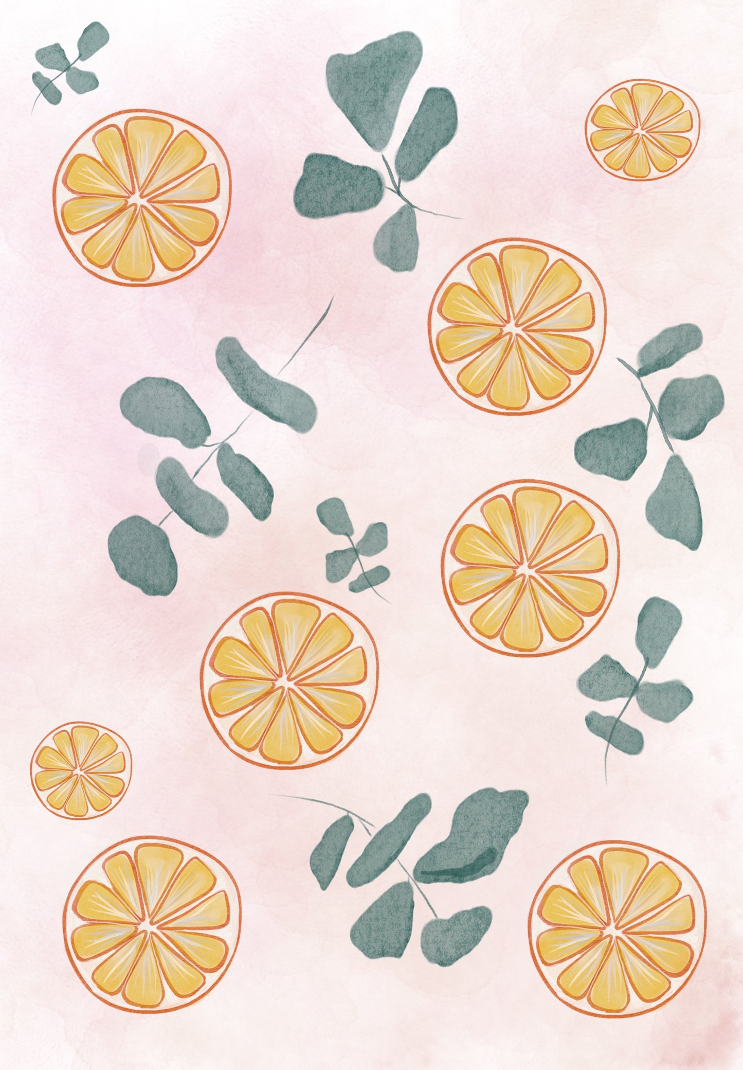 Oranges et eucalyptus