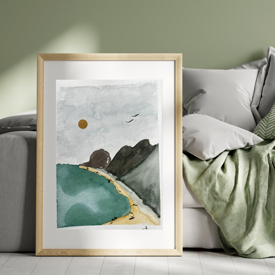 Aquarelle - Plage brésilienne