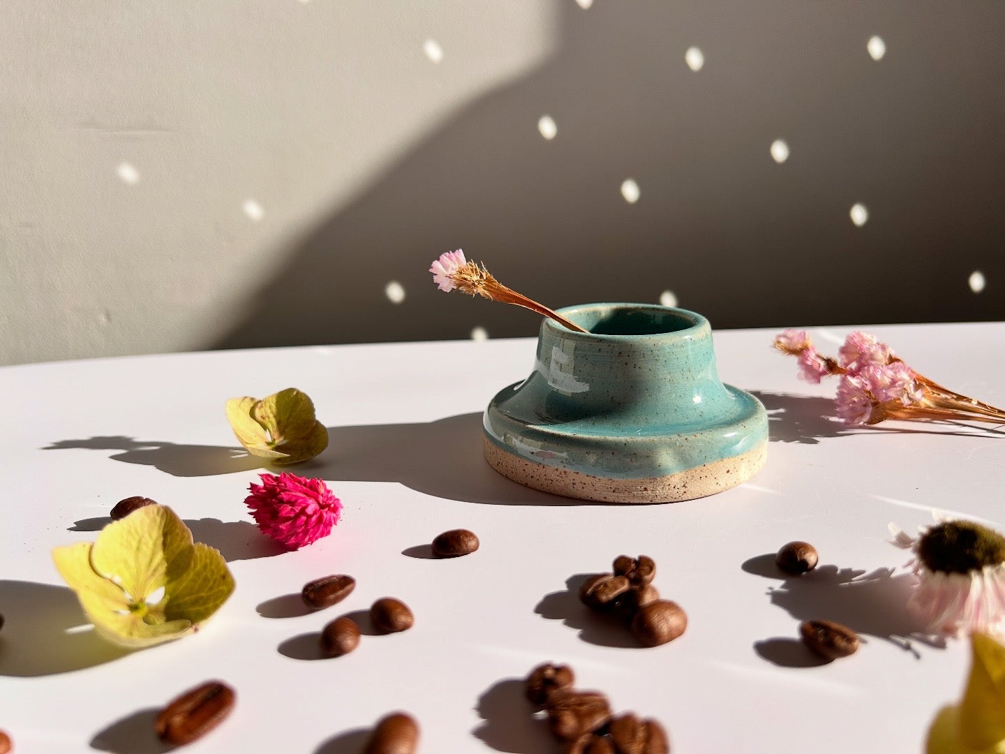 Vase en céramique bleu