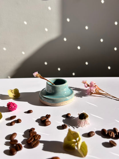 Vase en céramique bleu