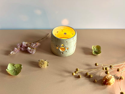 Photophore en céramique blanc