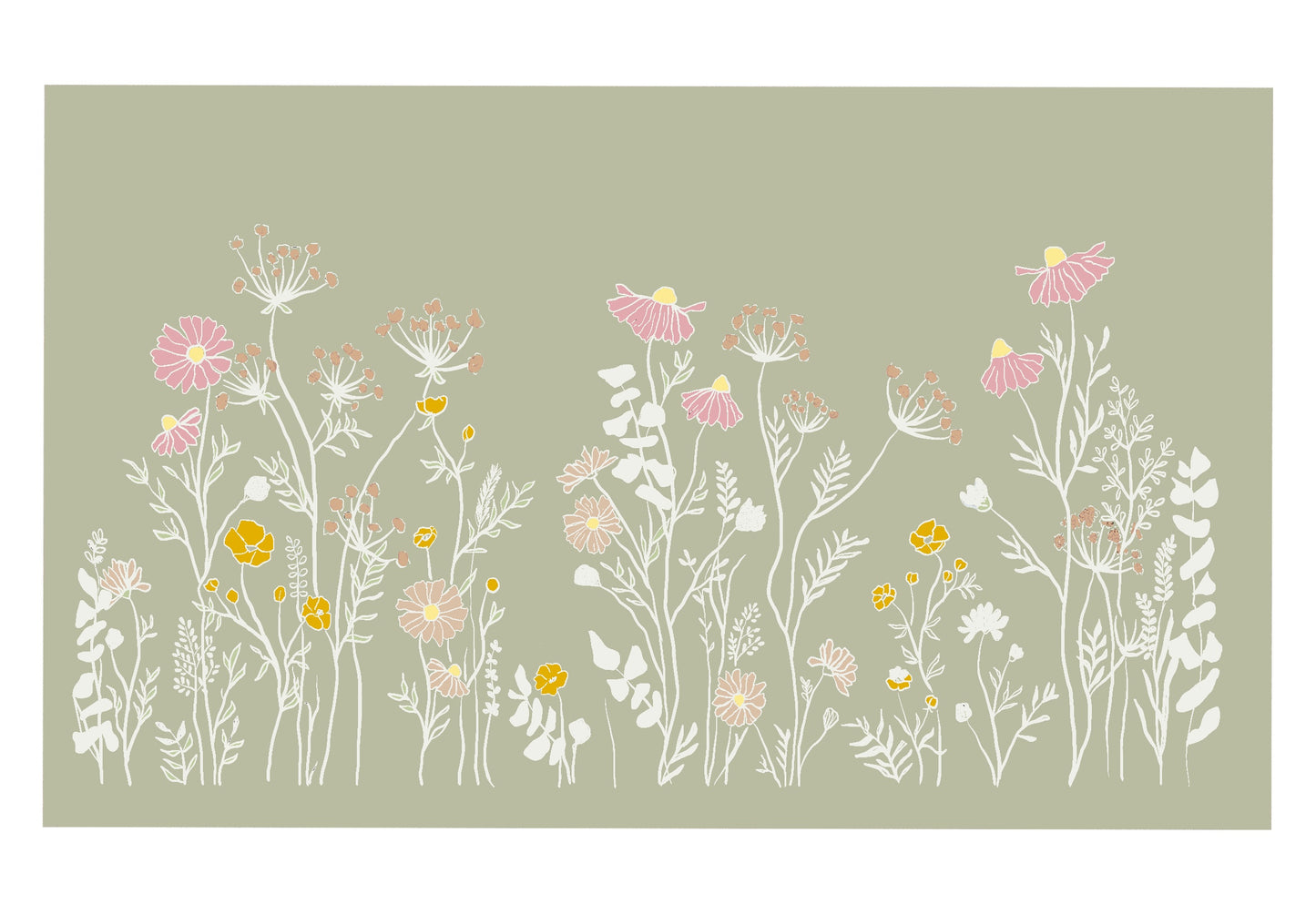 Banc de fleurs blanches