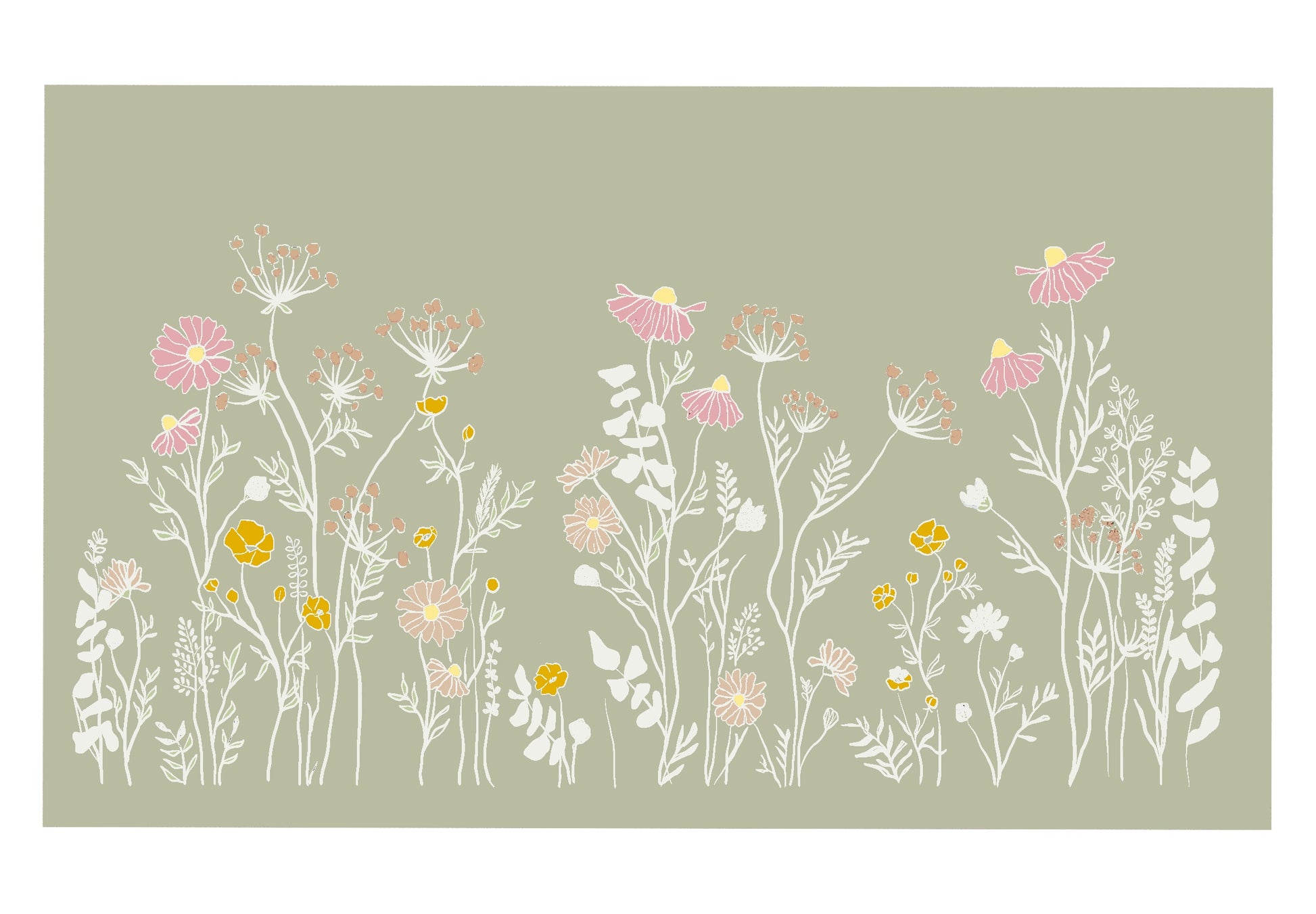 Banc de fleurs blanches