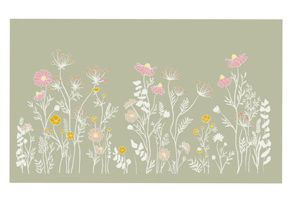 Banc de fleurs blanches