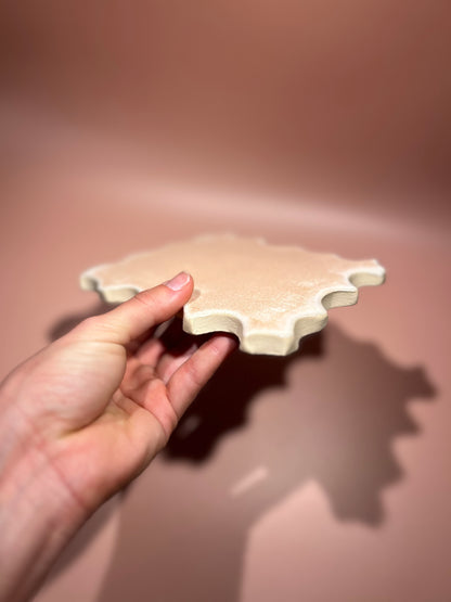 Dessous de plat en céramique rose