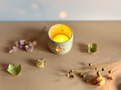 Photophore en céramique blanc