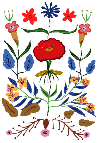 Fleurs et plantes abstraites 