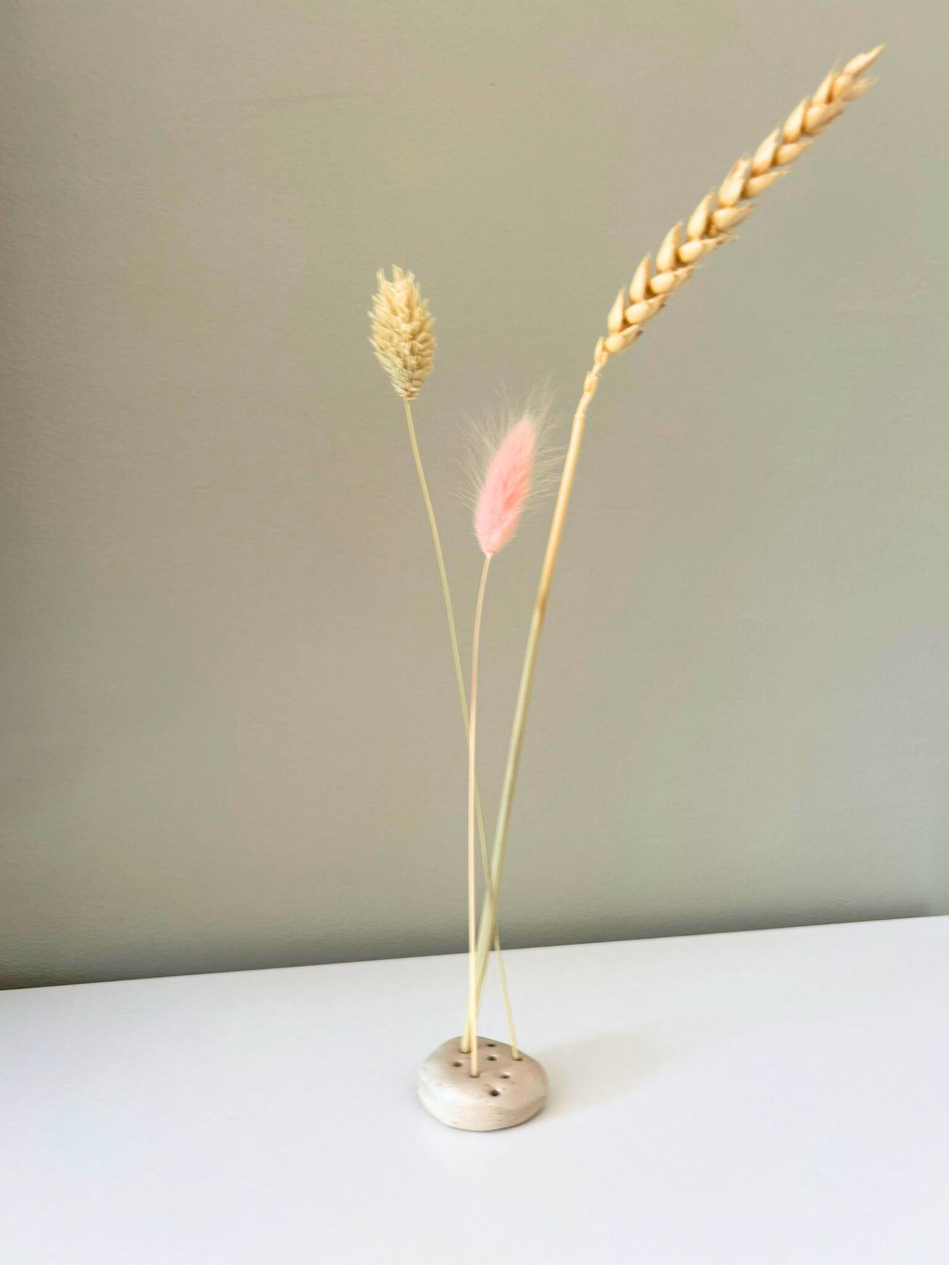 Galets à fleurs bleu creme