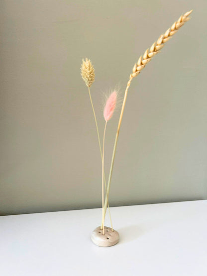 Galets à fleurs bleu creme