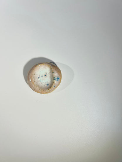 Worry stone : galet d'apaisement grigris en céramique