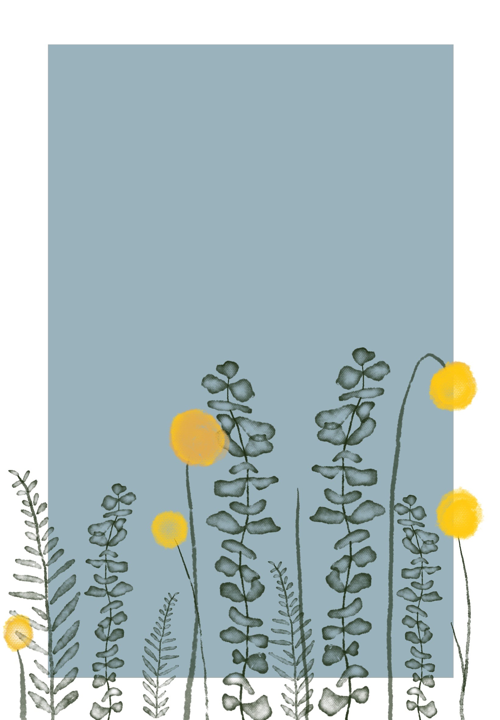Illustration_numerique_A4_Craspedies_et_eucalyptus