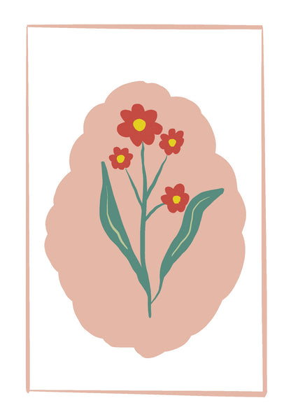 Illustration pop art fleur 