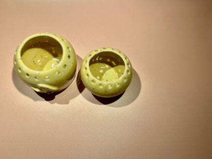 Lot de 2 petits pots en céramique