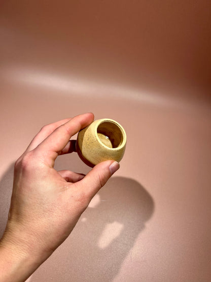 Mini soliflore en céramique abricot