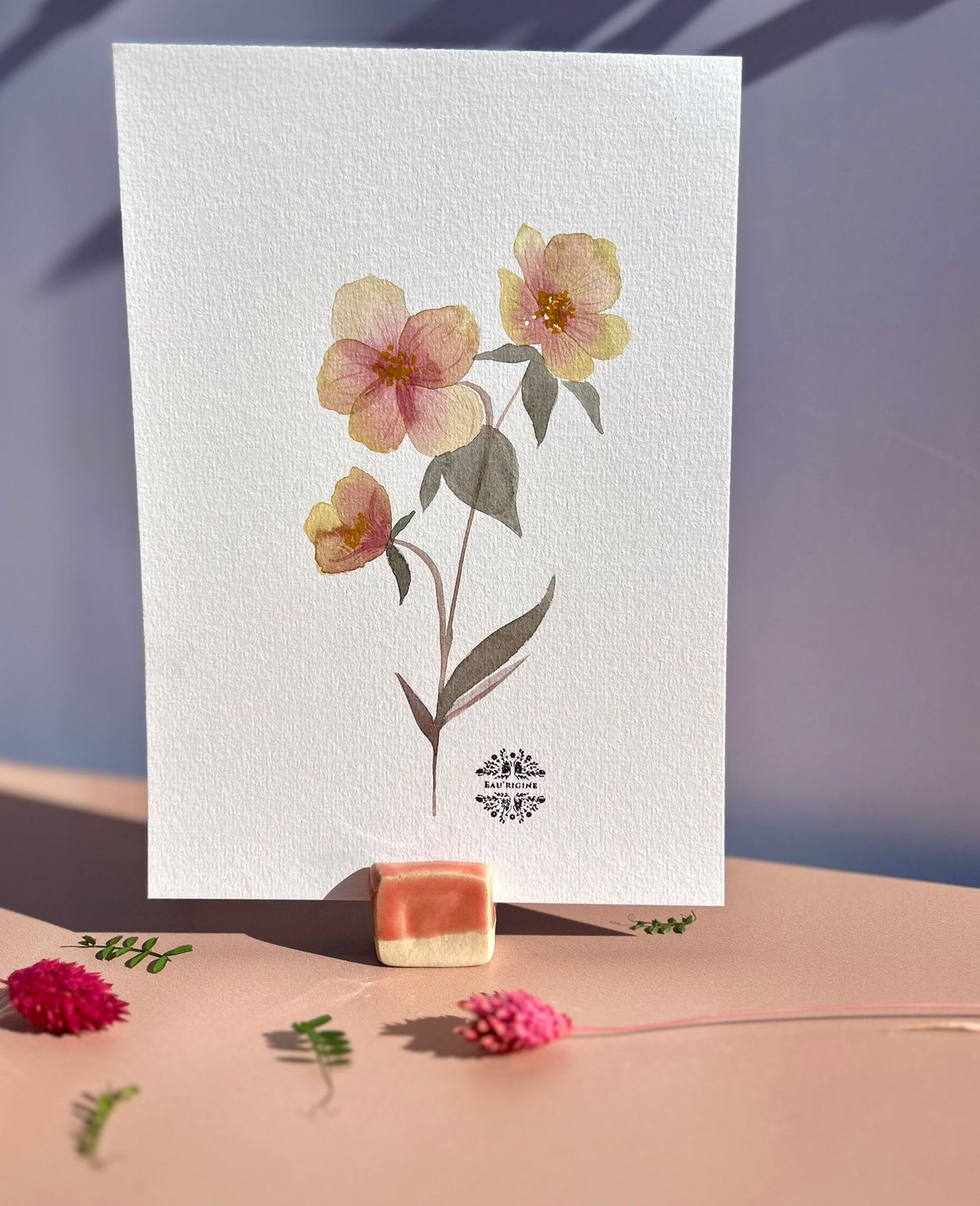 Porte-photo en céramique – Support pour polaroid, carte ou aquarelle A5
