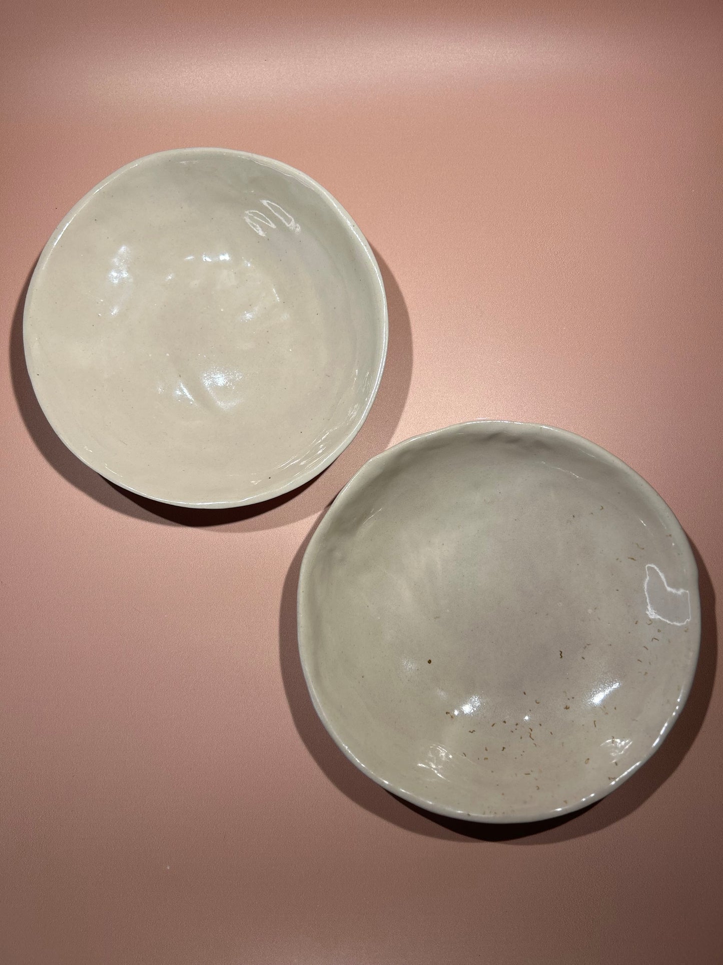 Set de 2 assiettes creuses en céramique